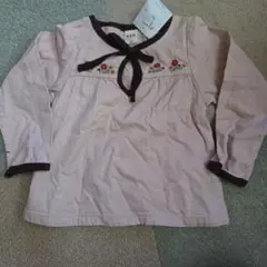 新品タグ付き☆e.a.b. お花の刺繍長袖カットソー 100cm☆ピンク☆ベベ