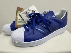 2000 adidas スーパースター 青エナメル US8 新品 パテント