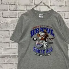 90sヴィンテージTシャツ！グレー半袖古着　レディースM14