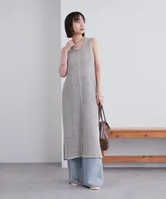 メッシュニットタンクワンピース　mystic