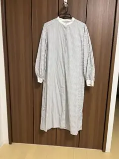 GU ストライプ 長袖 シャツワンピース L