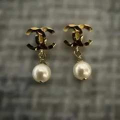 CHANEL 標誌 珍珠 耳環