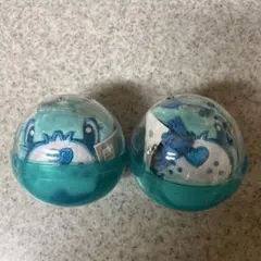 ケアベア ブルー カプセルトイ 2個セット 巾着