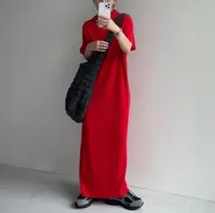 【未使用美品】wee9s デイリースーパーストレッチプリーツワンピース[半袖]