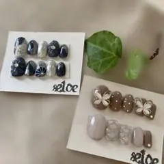 【ハンドメイド】ネイルチップ2セット