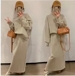 スウェット薄手裏起毛 セットアップ　新品・タグ無し