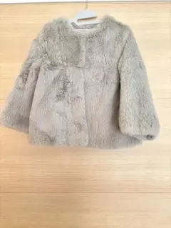 美品 SHIPS ラビットファー100% コート グレージュ - メルカリ