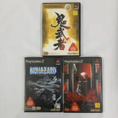 PS2ソフト バイオハザード アウトブレイク 鬼武者 デビルメイクライ 3点