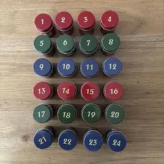 クリスマスアドベントカレンダー用ミニ空き缶24個