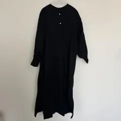 relume ブラック ロングシャツワンピース