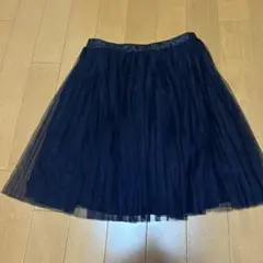 美品　UNIQLOチュールスカート　ネイビー