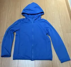ユニクロ　キッズ　UVカットメッシュパーカー 130 ブルー　エアリズム