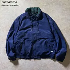 LONDON FOGナイロンボンバージャケットダークグリーン緑ハリントン古着