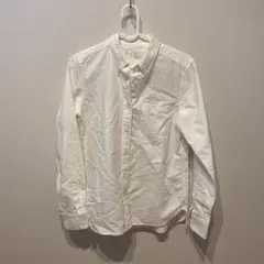 無印良品　綿　コットン　ホワイト 長袖シャツ Mサイズ