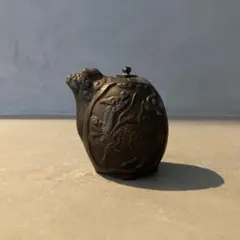 中国古玩 彫金水滴2個セット 鳥と竹の彫刻 | Mercari