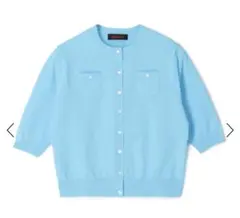 CABaN ファインポリエステル ハーフスリーブポケットカーディガン