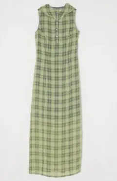 moussy HOODIE SLEEVELESS CHECK ドレス