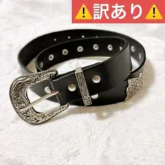 ウエスタンベルト アメカジ ナロー ブラック kpop y2k ストリート 黒