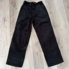 コーデュロイ ワイドパンツ S 黒