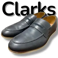 clarks クラークス コークション　ユーチップ　レザーローファー　ネイビー