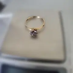 K18♡Pt900♡コンビ♡カラーストーン♡アクアマリン♡リング♡1.90g 