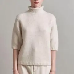 LOEFF リャマ ショートスリーブ ハイネックニット