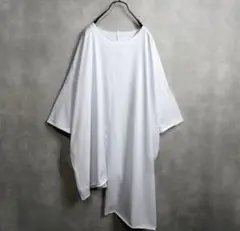 アシンメトリー ビッグTシャツ ビッグロンT ホワイト
