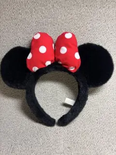 ディズニー　Disney ミニーマウス リボン カチューシャ 赤
