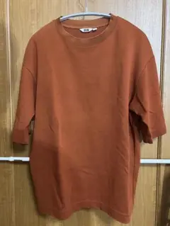 ユニクロ　エアリズム　オーバーサイズT オレンジ　M