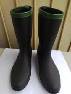 黒と緑の長靴(ワークマン女子　Lサイズ　約24.5～25㎝)