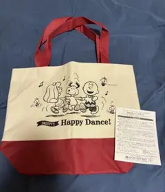 スヌーピー バイカラー トートバッグ 白＆赤