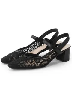 GRL グレイル レースストラップパンプス [gd1517] 黒 23.0