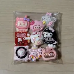 ハローキティ・マイメロディ 他 デコレーションパーツ 9個入り