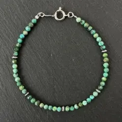 ナバホパール、天然ターコイズ SILVER925 ブレスレット 18.5cm