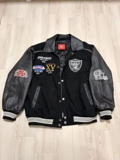 90s フェード RAIDERS スタジャン NUTMEG NFL 刺繍ロゴ 90s NFL 