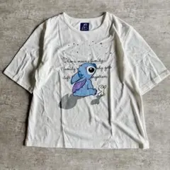新品✨Disney スティッチ Tシャツ レディース 白 ゆるだぼ 部屋着のサムネイル