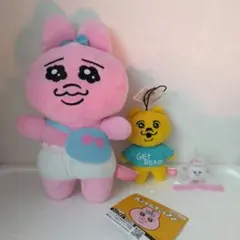おぱんちゅうさぎ　着衣グマ ぬいぐるみストラップ