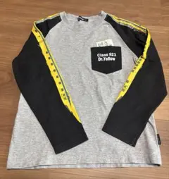 ドクターイエロー　長袖カットソー グレー/黒/黄色