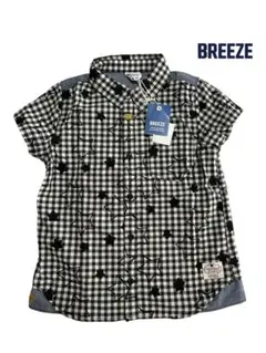 タグ付き未使用☆BREEZEギンガムチェック半袖シャツ120