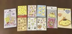 ポムポムプリン 30周年 シール ばんそうこうケース 反射キーホルダー 8点のサムネイル