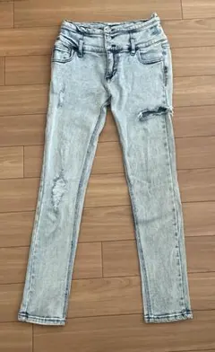 INGNI ハイウエストスキニーデニム ダメージ加工　y2k M