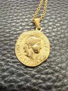 スイス コインネックレス 1973年 ゴールド 20ラッペン ヴィンテージ