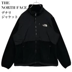 ノースフェイス デナリジャケット フリース 両面刺繍ロゴ 黒 レディースXL相当