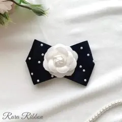 コサージュ リボンコサージュ カメリア付き フォーマル 入園式 入学式 卒業式