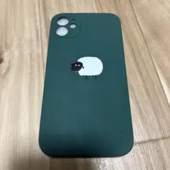 羊デザイン ダークグリーン iPhone用ケース