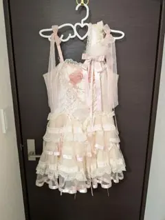 お嫁ワンピ風 ♡ ワンピース ピンク 姫 y2k ディアマンテ ラパフェ