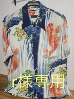 oniwa soto アロハシャツ　虎　松　波　レーヨン100% L 激レア 極美品！oniwa soto アロハシャツ 虎 松 波 レーヨン100% - メルカリ