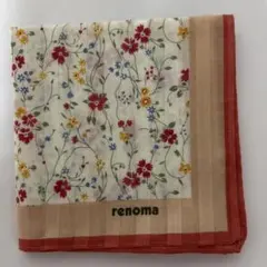 renoma 花柄 シフォンハンカチ 約50cm