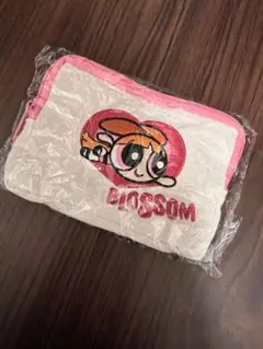 パワーパフガールズチャーム付き刺繍ポーチブロッサム