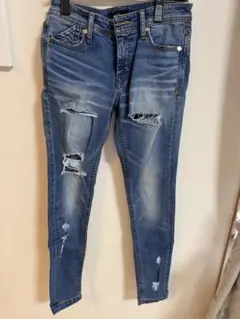 EMODA 美品　値下げ ダメージデニムPTブルーM 古着